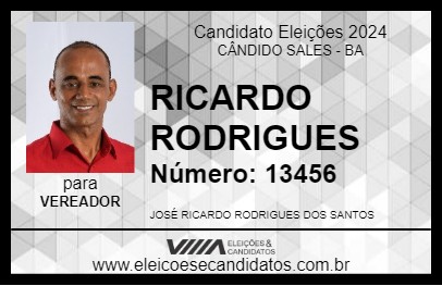 Candidato RICARDO RODRIGUES 2024 - CÂNDIDO SALES - Eleições