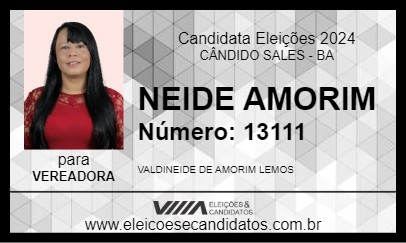 Candidato NEIDE AMORIM 2024 - CÂNDIDO SALES - Eleições