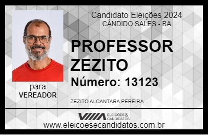 Candidato PROFESSOR ZEZITO 2024 - CÂNDIDO SALES - Eleições