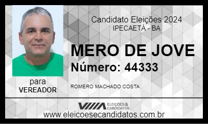 Candidato MERO DE JOVE 2024 - IPECAETÁ - Eleições