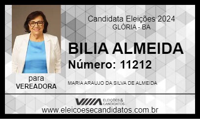 Candidato BILIA ALMEIDA 2024 - GLÓRIA - Eleições