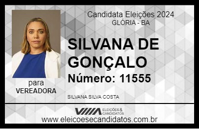 Candidato SILVANA DE GONÇALO 2024 - GLÓRIA - Eleições