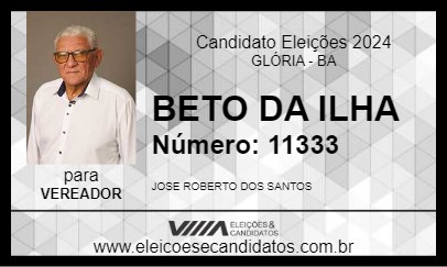 Candidato BETO DA ILHA 2024 - GLÓRIA - Eleições