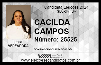 Candidato CACILDA CAMPOS 2024 - GLÓRIA - Eleições