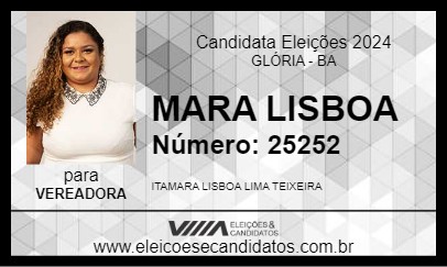 Candidato MARA LISBOA 2024 - GLÓRIA - Eleições