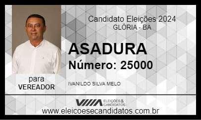 Candidato ASADURA 2024 - GLÓRIA - Eleições