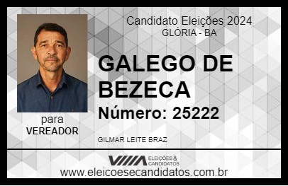 Candidato GALEGO DE BEZECA 2024 - GLÓRIA - Eleições