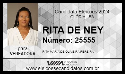 Candidato RITA DE NEY 2024 - GLÓRIA - Eleições