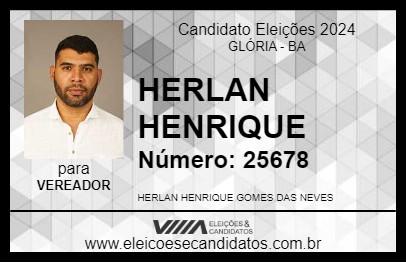 Candidato HERLAN HENRIQUE 2024 - GLÓRIA - Eleições