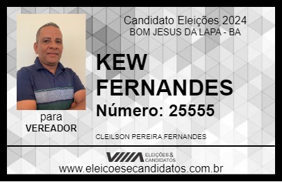 Candidato KEW FERNANDES 2024 - BOM JESUS DA LAPA - Eleições