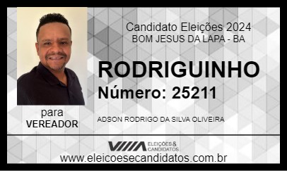 Candidato RODRIGUINHO 2024 - BOM JESUS DA LAPA - Eleições