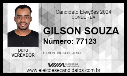 Candidato GILSON SOUZA 2024 - CONDE - Eleições