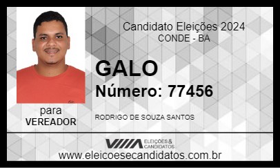 Candidato GALO 2024 - CONDE - Eleições