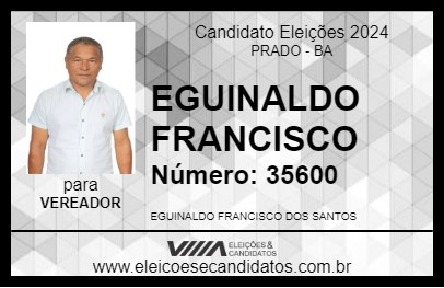 Candidato EGUINALDO FRANCISCO 2024 - PRADO - Eleições