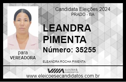 Candidato LEANDRA PIMENTA 2024 - PRADO - Eleições