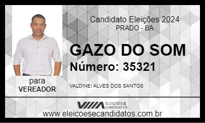 Candidato GAZO DO SOM 2024 - PRADO - Eleições