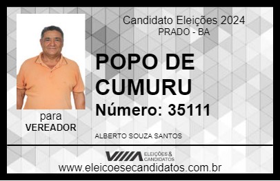 Candidato POPO DE CUMURU 2024 - PRADO - Eleições