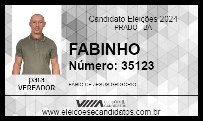 Candidato FABINHO 2024 - PRADO - Eleições