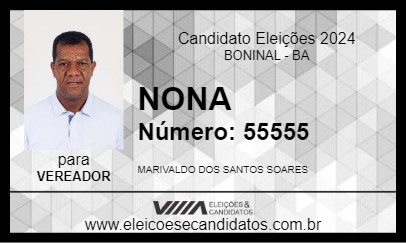 Candidato NONA 2024 - BONINAL - Eleições