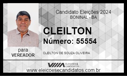 Candidato CLEILTON 2024 - BONINAL - Eleições