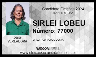 Candidato SIRLEI LOBEU 2024 - ITANHÉM - Eleições