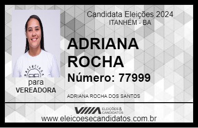 Candidato ADRIANA ROCHA 2024 - ITANHÉM - Eleições