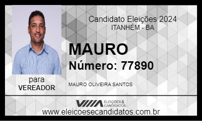 Candidato MAURO 2024 - ITANHÉM - Eleições