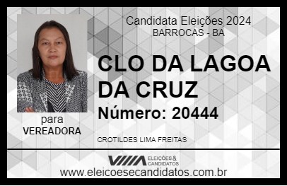 Candidato CLO DA LAGOA DA CRUZ 2024 - BARROCAS - Eleições