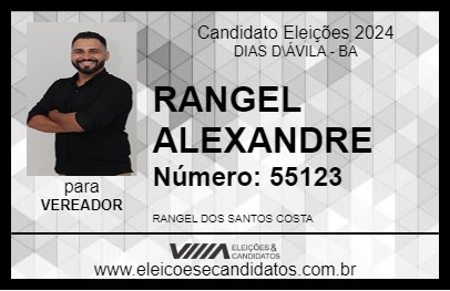 Candidato RANGEL ALEXANDRE 2024 - DIAS D\ÁVILA - Eleições