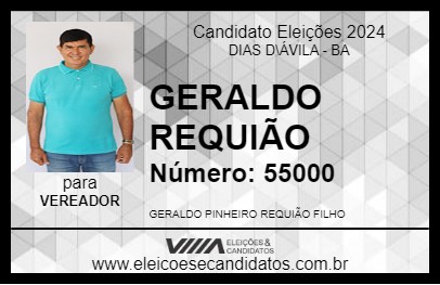 Candidato GERALDO REQUIÃO 2024 - DIAS D\ÁVILA - Eleições