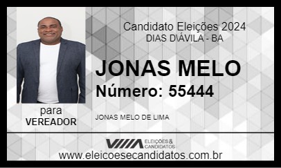 Candidato JONAS MELO  2024 - DIAS D\ÁVILA - Eleições