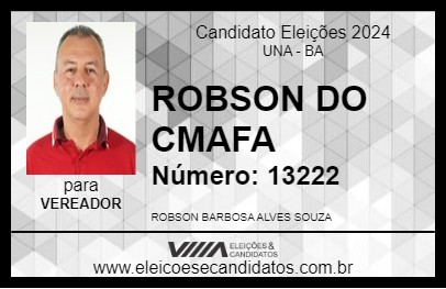 Candidato ROBSON DO CMAFA 2024 - UNA - Eleições