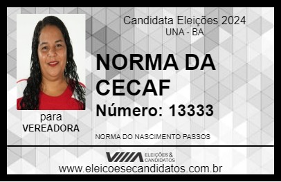 Candidato NORMA DA CECAF 2024 - UNA - Eleições