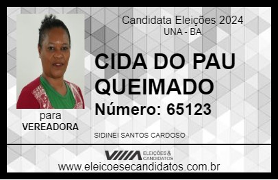 Candidato CIDA DO PAU QUEIMADO 2024 - UNA - Eleições