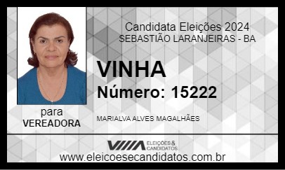 Candidato VINHA 2024 - SEBASTIÃO LARANJEIRAS - Eleições