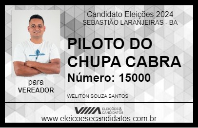 Candidato WELITON PILOTO 2024 - SEBASTIÃO LARANJEIRAS - Eleições