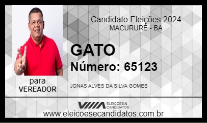 Candidato GATO 2024 - MACURURÉ - Eleições