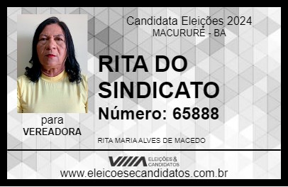 Candidato RITA DO SINDICATO 2024 - MACURURÉ - Eleições