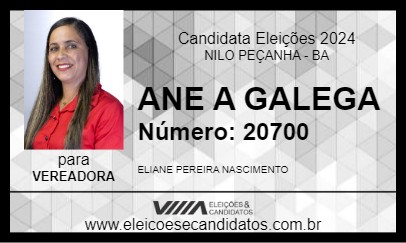 Candidato ANE A GALEGA 2024 - NILO PEÇANHA - Eleições