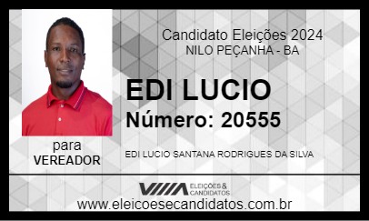 Candidato EDI LUCIO 2024 - NILO PEÇANHA - Eleições