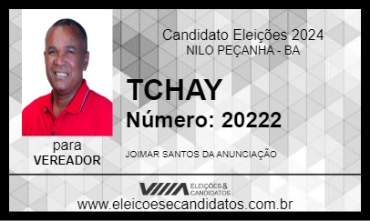 Candidato TCHAY 2024 - NILO PEÇANHA - Eleições