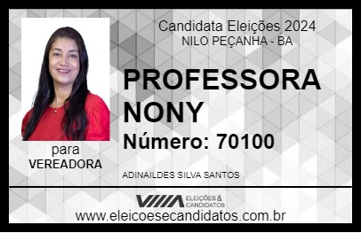 Candidato PROFESSORA NONY 2024 - NILO PEÇANHA - Eleições