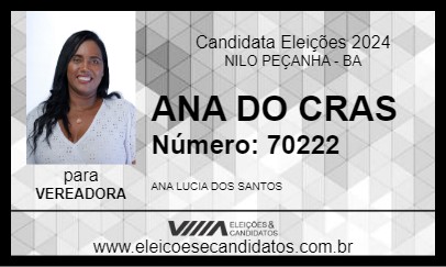 Candidato ANA LUCIA DO OUTEIRO 2024 - NILO PEÇANHA - Eleições