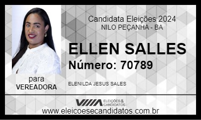 Candidato ELLEN SALLES 2024 - NILO PEÇANHA - Eleições