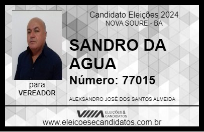 Candidato SANDRO DA AGUA 2024 - NOVA SOURE - Eleições