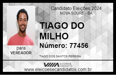 Candidato TIAGO DO MILHO 2024 - NOVA SOURE - Eleições