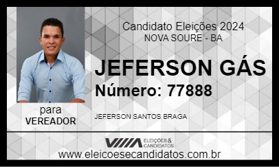 Candidato JEFERSON GÁS 2024 - NOVA SOURE - Eleições