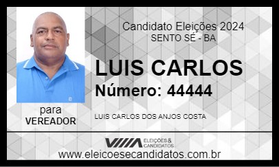 Candidato LUIS CARLOS  2024 - SENTO SÉ - Eleições