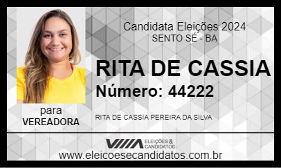 Candidato RITA DE CASSIA 2024 - SENTO SÉ - Eleições