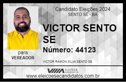 Candidato VICTOR SENTO SE 2024 - SENTO SÉ - Eleições